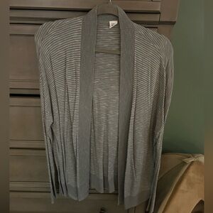 GAP Gray Striped Cardigan